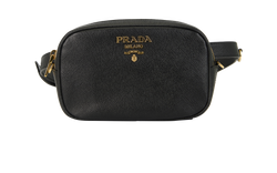 Belt Bag With Chain, Saffiano, Black, 7/2, S/DB, 3*
